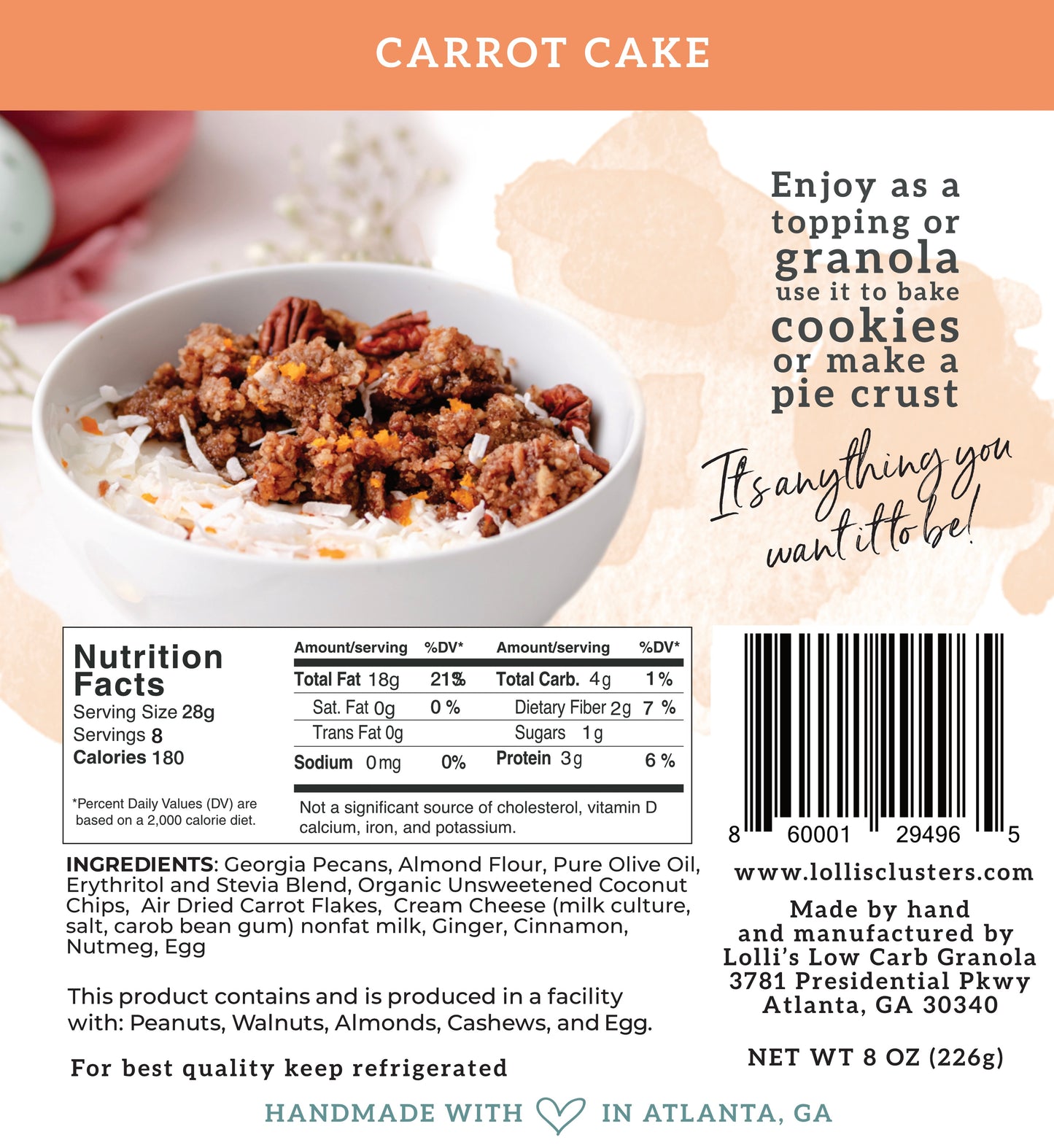 Carrot Cake 8oz Bag